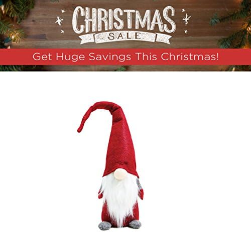 Christmas decorations Handmade Swedish Tomte,Nisse,Santa,Sockerbit Sven Gnome - Christmas Gifts Home Decoration Ornaments Holiday Decoration (Red)