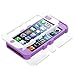 MYBAT IPHONE5HPCTUFFSO009NP Premium TUFF Case for iPhone 5 - 1 Pack - Retail Packaging - Ivory White/Electric Purple