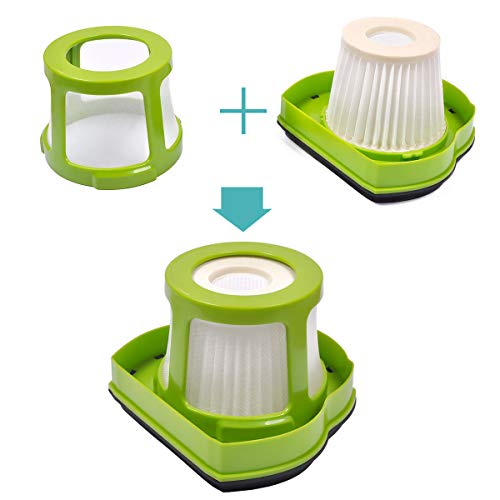 1782 Pet Hair Eraser Filter Compatible with Bissell 1782 Pet Hair Eraser Hand Vacuum, Compare to Part # 1608653 & 1608654, 2-Pack, By KEEPOW