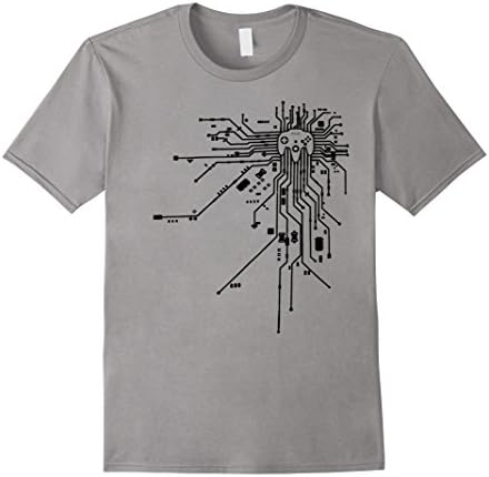 Mens Gamer at Heart Controller Wires - Nerd Gaming Geek T Shirt Small Slate