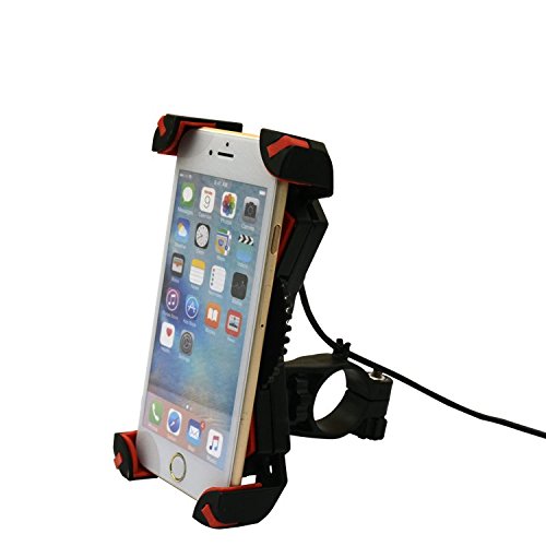 Mobile Phone Holder with USB Charger for Mobility Scooters and Power Chairs
