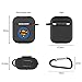 Airpods Case, Portable Silicone AirPods Charging Case with Carabiner Compatible with Apple Airpods Superhero Logo (Superman)