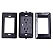 GREENCYCLE 2 PK Dual USB Port Black Electric Wall Charger Power Outlet Panel Plate Dock Station Socket ¡­