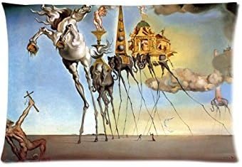 Custom salvador dali painting,salvador dali art Zippered Pillowcases Pillow cover,20x30 inches (Twin Sides Printing)
