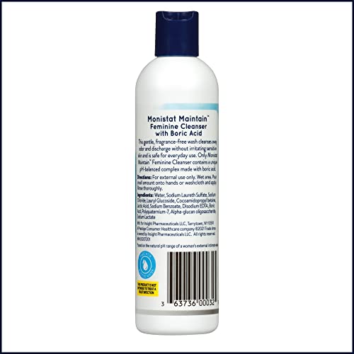 MONISTAT BORIC ACID FEMININE CLEANSER, FRAGRANCE FREE FEMININE WASH, 10 FL OZ, 1 PACK