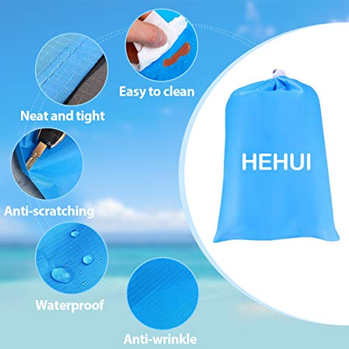 HEHUI Sand Free Beach Blanket, Extra Large Sand Free Beach Mat 82"x79
