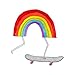 Tattly Temporary Tattoos, Rainbow Skateboard, 0.1 Ounce