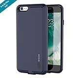 iPhone 6S Plus/ 6 Plus Battery Case - ZeeHoo Ultra Slim Extended Battery Case High Capacity 2800 mAh for iPhone 6S Plus / 6 Plus - 5.5 inch (Build-in Magnetic Metal for Car Phone Mount Holder) (Blue)