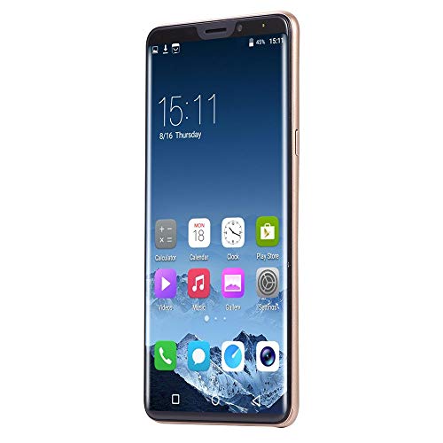 6.1 inch Dual HDCamera Smartphone Android IPS Full Screen GSM/WCDMA 16GB Touch Screen WiFi Bluetooth GPS 3G Call Mobile Phone (Gold)