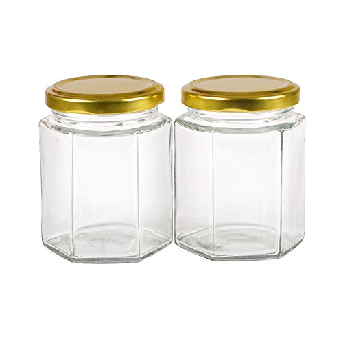 12 pack 6 oz Clear Glass Jam Jars for Jam,Honey,candies,sauce,Baby Foods,Jelly Wedding Favors,DIY Magnetic Spice Jarsï¼ˆComes with gold lidsï¼‰