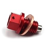 Magnetic Oil Drain Plug Bolt (M12 x 1.5) compatible with Honda CRF50 CR125 CR250 CRF250L XR250 Motorcycle Dirt Bike