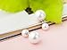 Rakumi Sterling Silver 8-12mm Double Sided White Seashell Pearl Studs Earrings