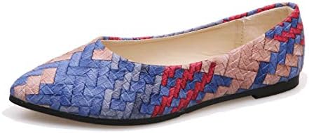 Drew Toby Women's Flats,Fashion Plaid Mixture Color Pointed-Toe Spring Dating Shoes