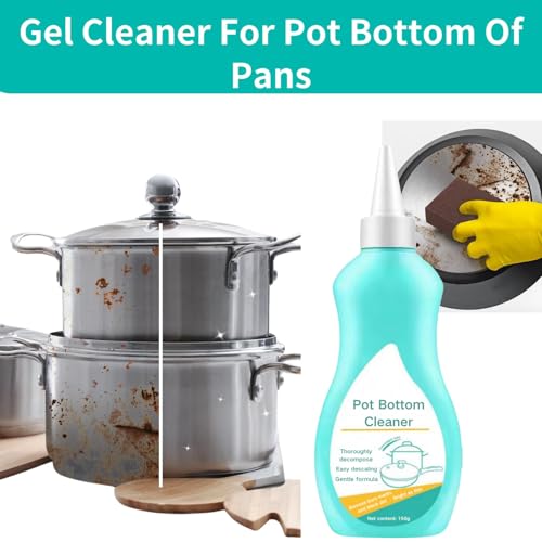 ADUTRY 2PCS MAGIC GEL CLEANER FOR POT BOTTOM,2024 NEW GEL CLEANER FOR COOKWARE BOTTOM,BLACK POT BOTTOM CLEANING GEL,MAGIC GEL CLEANER FOR POTS AND PANS, STAINLESS STEEL PAN CLEANER