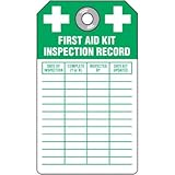 Emedco First Aid Kit Inspection Record Tags (Qty: 25 Tags)