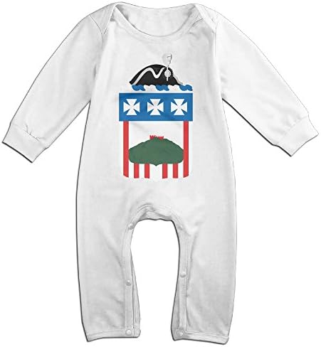 FJX4 Baby's Coverall 3rd Infantry Regiment COA Bodysuits White 18 Months