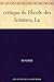 critique de l'École des femmes, La (French Edition) by 