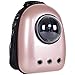 Giantex Astronaut Pet Cat Dog Puppy Carrier Travel Bag Space Capsule Backpack Breathable (Golden Rose)