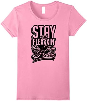 Women's Stay Flexing Flexxxin' On Them Haters Success Rise Tshirt XL Pink