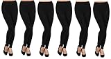 Ruthy's Apparel 6 Pack Fleece Lined Leggings Large Multicoloured