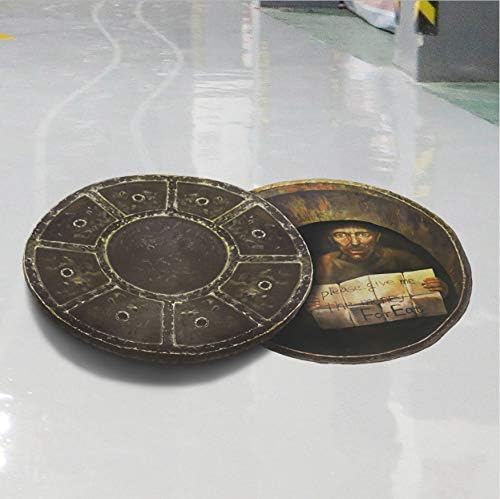 3D Sewer Cover Beggar Pattern Elder Floor Sticker Shopping Mall Living Room Bedroom Removable Home Decoration Paper Wall Stickers 50X70Cm