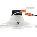TORCHSTAR 4 Inch LED Gimbal Recessed Retrofit Downlight, 10W (65W Eqv.), CRI90+, Dimmable Directional Ceiling Light, Energy Star & UL, Offwhite Trim, 3000K Warm White, 5 Years Warranty, Pack of 12