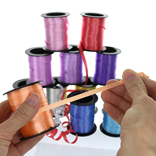 GIFTEXPRESS 12 Curling Ribbon Balloon String Assortment, 12 Crimped Ribbon Rolls Assorted Vivid Colo - //coolthings.us