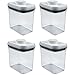 OXO Good Grips POP Rectangle 1.5-Quart Storage Container (Set of 4),Clear