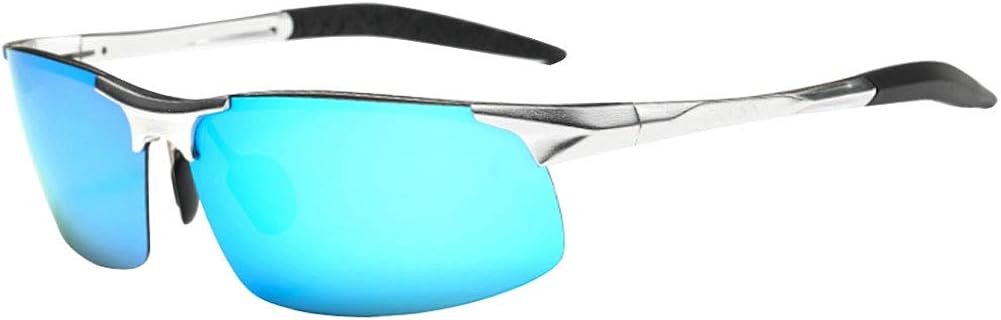 LroHan Mens Polarized Sunglasses Driving Glasses Outdoor Riding Fishing Golf Travel Sunglasses, Blue
