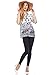 Boteley Fashion Women V Neck Cuffed Sleeves Floral Print Blouse