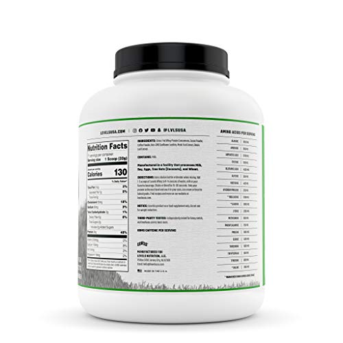 Levels Grass Fed 100 Whey Protein, No GMOs, Cold Brew, 5LB Pricepulse