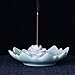 Incense Stick Burner Holder - Porcelain Decorative Flower Incense Burner Bowl - Ceramic Incense Cone Ash Catcher Tray