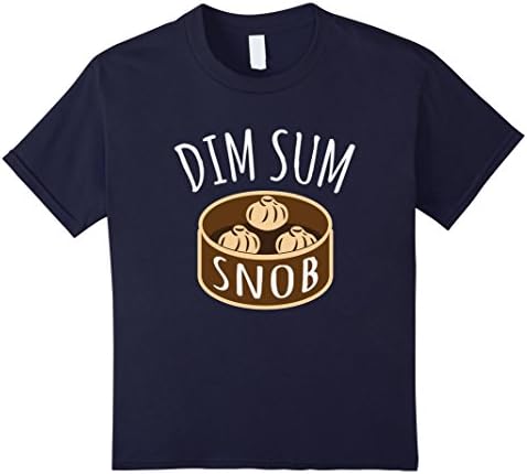 Kids Dim Sum Snob Cute Funny Asian Food T-Shirt 12 Navy