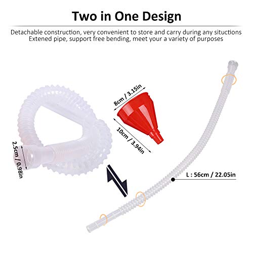 8cm Wide Mouth Fuel Funnel Universal Automotive Vehicle Plastic Filling