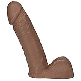 Doc Johnson Vac-U-Lock - The Realistic Cock - 8 Inch - F-Machine and Harness Compatible Dildo - Caramel