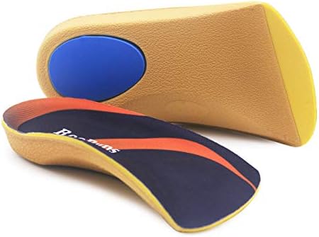 Orthotic Insoles, RooRuns 3/4 High Arch Support Insoles Shoe Inserts for Flat Feet, Plantar Fasciitis, Foot Arch, Feet Fatigue - Heel Cushion for Men, Woman - for Walking, Running, Exercises