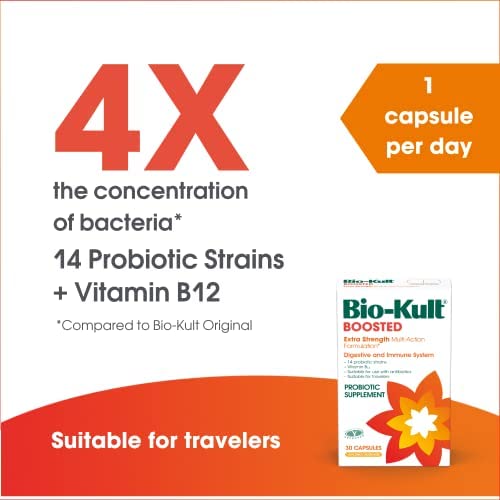 BioKult Boosted Gut Health Probiotic Supplement,14 Strains, Probiotics