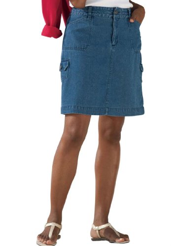denim skort plus size