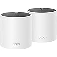 TP-Link Dual-Band AX1500 WiFi 6 Mesh Wi-Fi System (Deco X15) | Replaces Routers and Extenders | Covers up to 3,900 sq.ft. | 2 Gigabit ports per unit, supports Ethernet Backhaul | 2024 Release (2-Pack)
