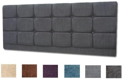 Turin Fabric Vancouver Headboard 6Ft Super King Size With Matching Buttons - Choice of 6 Colours (CHOCOLATE) by Vancouver