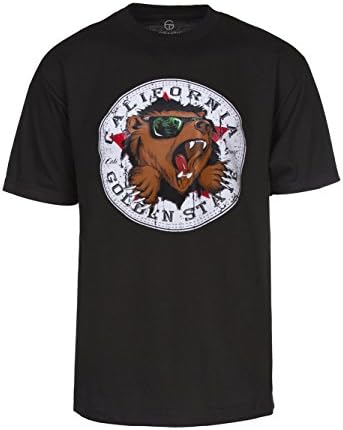 Mens California Cool Bear Black Short-Sleeve T-Shirt