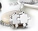 Godyce Puzzle Necklace Friendship - Women Men Stainless Steel Pendant Silver Tone Jewelry