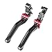 GZYF Short Brake Clutch Levers for Kawasaki 2000-2004 ZX6R 2004-2005 ZX10R / 2003 2004 2005 2006 Z1000 BLK Black and Red