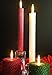 8 Inch Natural Beeswax Glitter Candles, White Lotus Color, Boxed Set of 2 Candles