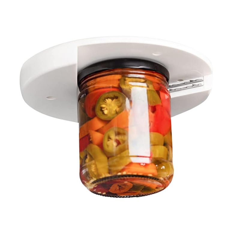 Jar Opener,Undermount Lid Gripper Tool Easily Grip and Unscrew Multi-Sized Jars, Bottles and Containers - Perfect for Seniors & Weak or Arthritic Hands