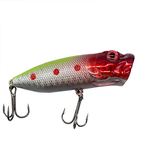 My-Fishing-World 5xPopper+Box Oberflächenköder Popper für Barsch Forelle Hecht Angeln Raubfisch – Bild 4