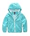 Hiheart Boys Girls Summer Lightweight Hooded Jackets Water Resistant Raincoat