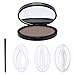 Pretty See Waterproof Eyebrow Stamp Natural Eyebrow Powder Delicate Brow Powder with 3 Stencils, Bright Brown