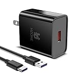 HZONE Quick Charger 3.0 for Fire HD 10 (9th Generation), 18W QC 3.0 Rapid Adapter with 5ft USB C Cable Compatible with Kindle Fire 10 Tablet, iPhone Xs/Max/XR, iPad Pro, Galaxy S10/S9+/S9/S8 and More