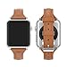 Wearlizer Slim Thin Leather Bands Compatible with Apple Watch Band 38mm 40mm 41mm 42mm 44mm 45mm 46mm 49mm Women Men Strap Wristband Bracelet for iWatch Series 11 10 9 8 7 6 5 4 3 SE/Ultra 3 2 1